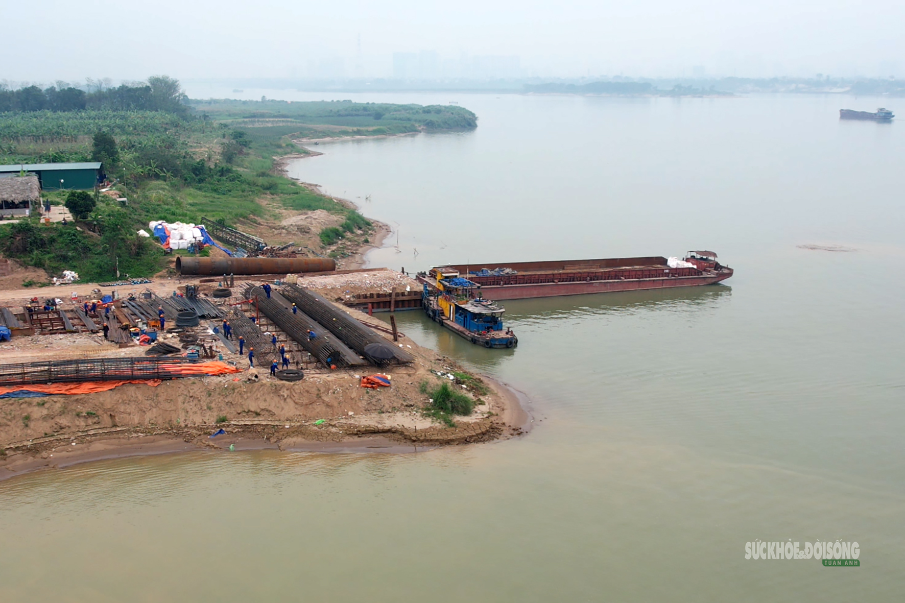 Đại công trường cầu Thượng Cát tăng tốc, quyết cán mốc trước mùa lũ- Ảnh 4.