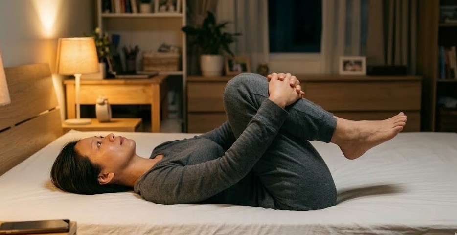 7 bài tập trước khi ngủ giúp phụ nữ 40+ giảm mỡ bụng- Ảnh 8.