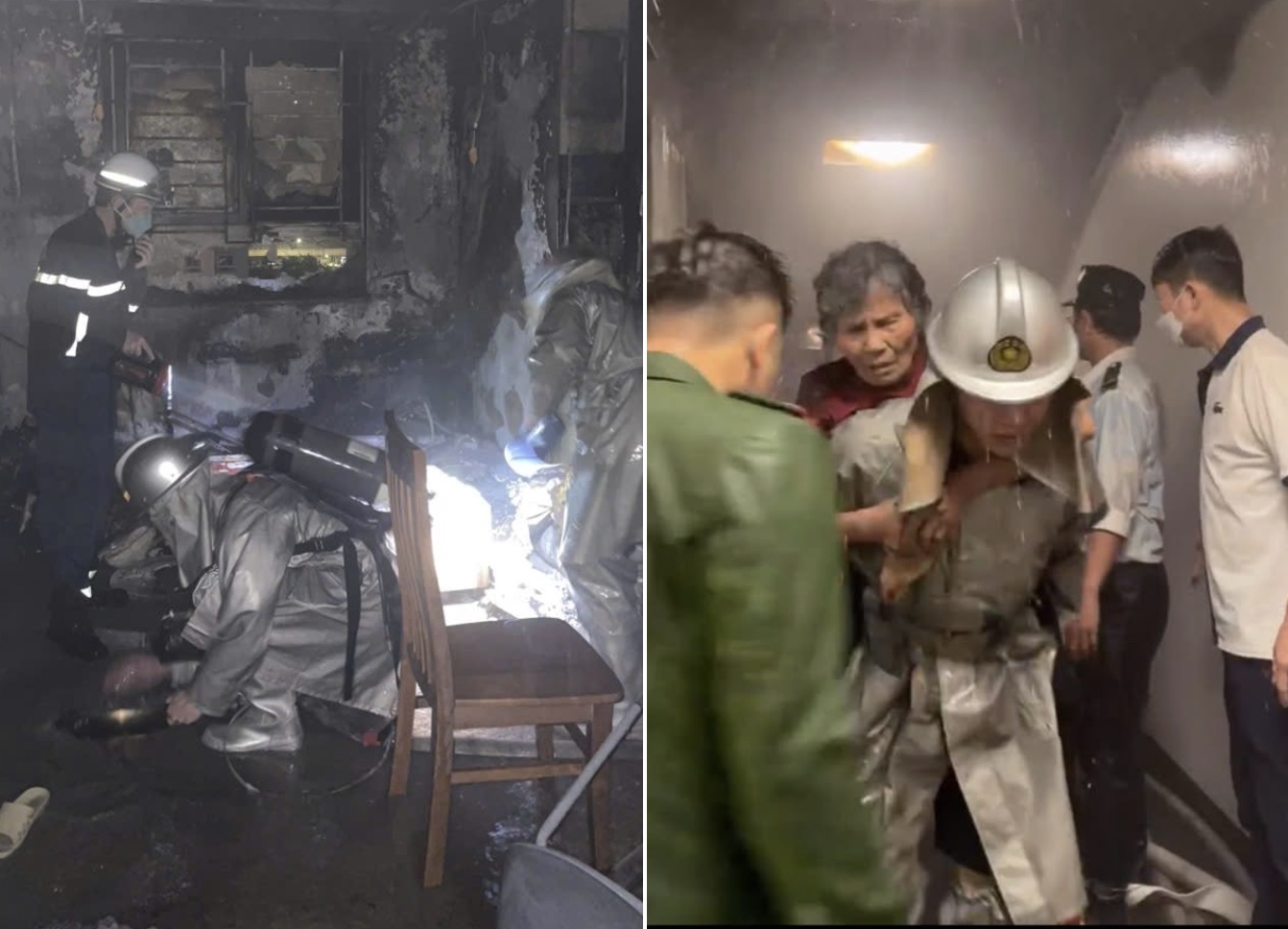 Hà Nội: Cháy căn hộ chung cư Ecohome, 3 người được giải cứu- Ảnh 1.