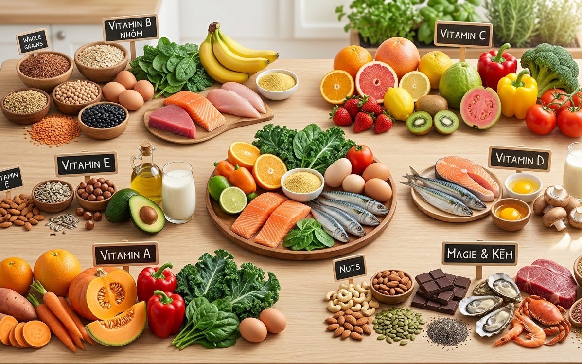 Các vitamin và khoáng chất thiết yếu cho não bộ