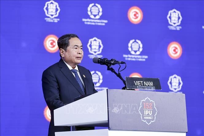 Chủ tịch Quốc hội Trần Thanh Mẫn phát biểu tại Phiên thảo luận chung Đại hội đồng IPU-152- Ảnh 2.