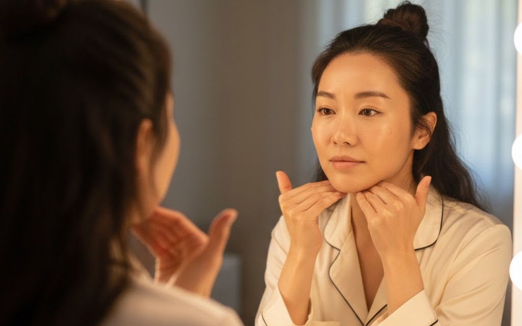 Các bước massage giúp khuôn mặt thon gọn- Ảnh 2. 9 phút massage mỗi tối giúp xóa mờ nếp nhăn trên mặt