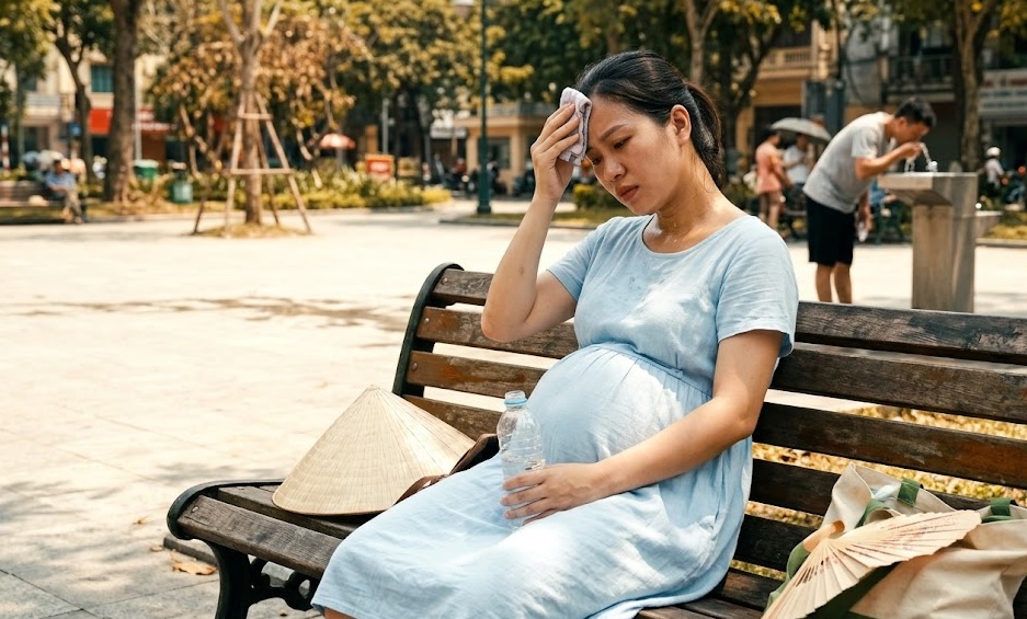 Nắng nóng kéo dài khiến phụ nữ mang thai dễ bị sốc nhiệt- Ảnh 1. Nắng nóng kéo dài khiến phụ nữ mang thai dễ bị sốc nhiệt- Ảnh 1.