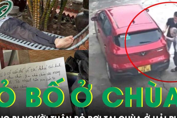 Xôn xao cụ ông bị con gái thuê taxi bỏ lại ở chùa kèm lời nhắn nhờ cưu mang