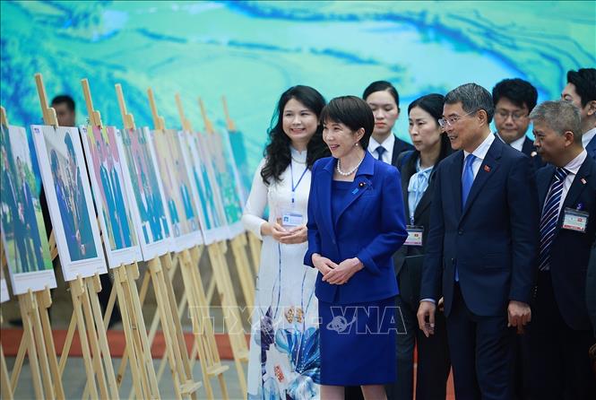 Thủ tướng Lê Minh Hưng và Thủ tướng Nhật Bản tham quan Trưng bày ảnh- Ảnh 2. Thủ tướng Lê Minh Hưng và Thủ tướng Nhật Bản tham quan Trưng bày ảnh- Ảnh 2.