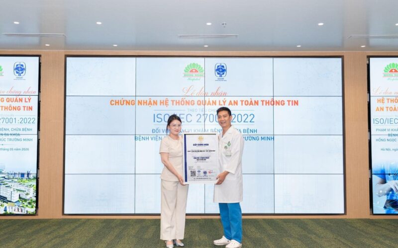 ISOCERT cấp chứng nhận ISO/IEC 27001:2022 cho Bệnh viện Đa khoa Hồng Ngọc – Phúc Trường Minh