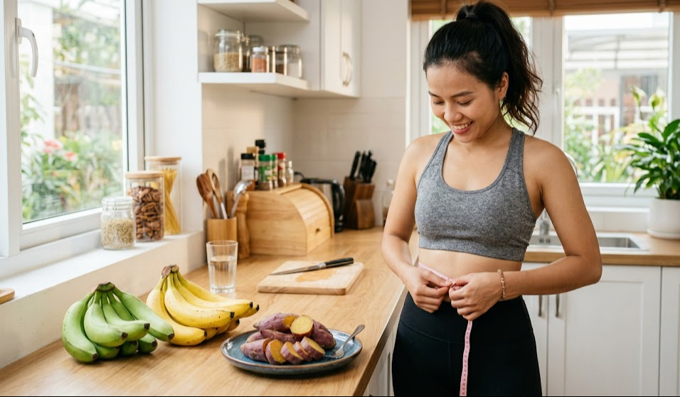 Cách ăn khoai lang và chuối trong thực đơn giảm cân- Ảnh 1.