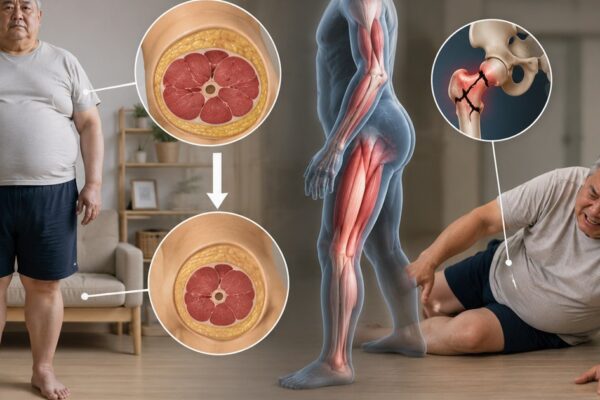 Béo phì thiểu cơ khiến người già dễ ngã, gãy xương