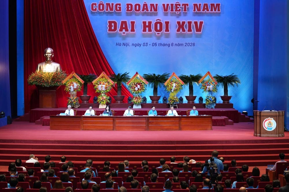 dai-hoi-1780627574218521015747 Bộ trưởng Đào Hồng Lan trả lời loạt kiến nghị về sức khỏe, ATTP và thuốc giả tại Đại hội XIV Công đoàn- Ảnh 1.