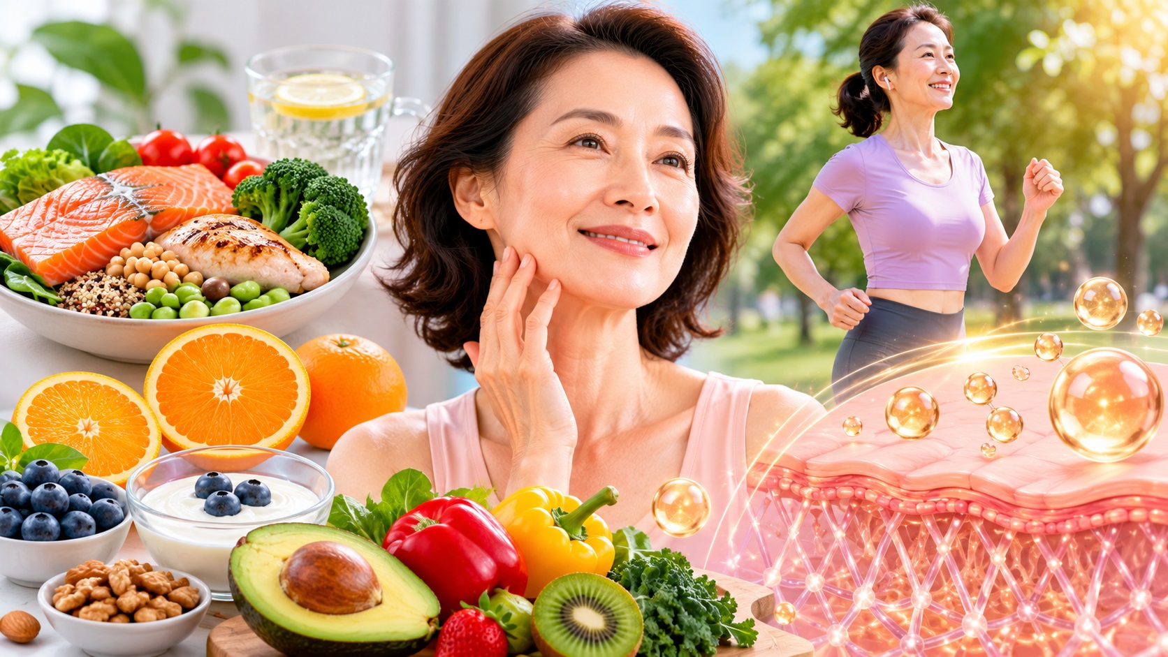 dinh-duong-giau-protein-vitamin-c-cung-van-dong-deu-dan-duoc-xem-la-nhung-bien-phap-quan-trong-giup-ho-tro-bao-ve-collagen-sau-man-kinh-1780887456698203499558 Sau mãn kinh: Vì sao da lão hóa nhanh trong những năm đầu?- Ảnh 2.