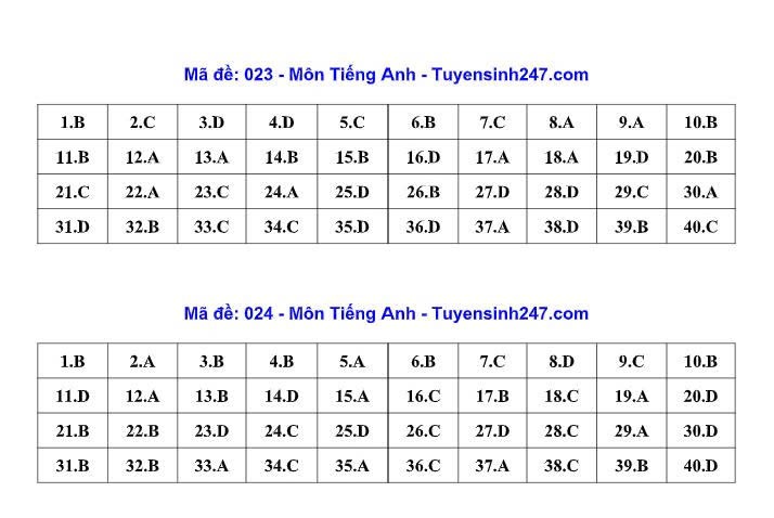 Đáp án, đề  thi vào 10 môn Tiếng Anh tại Hà Nội năm 2026- Ảnh 1.