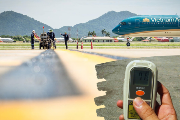 Hình ảnh người lao động dưới nắng nóng 71 độ C tại sân bay lớn nhất miền Bắc