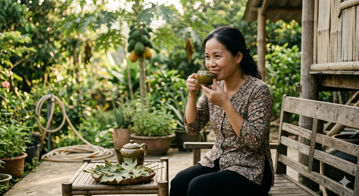 nuoc-la-du-du-1781236212645542697487 4 tác hại nguy hiểm khi uống nước lá đu đủ chữa bệnh - Ảnh 1.