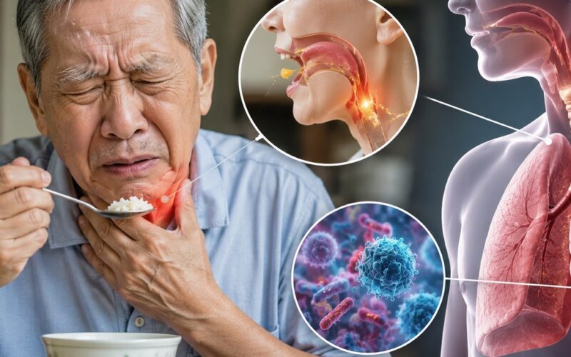 Những bài tập cơ vùng cổ họng cho người lớn tuổi có dấu hiệu khó nuốt