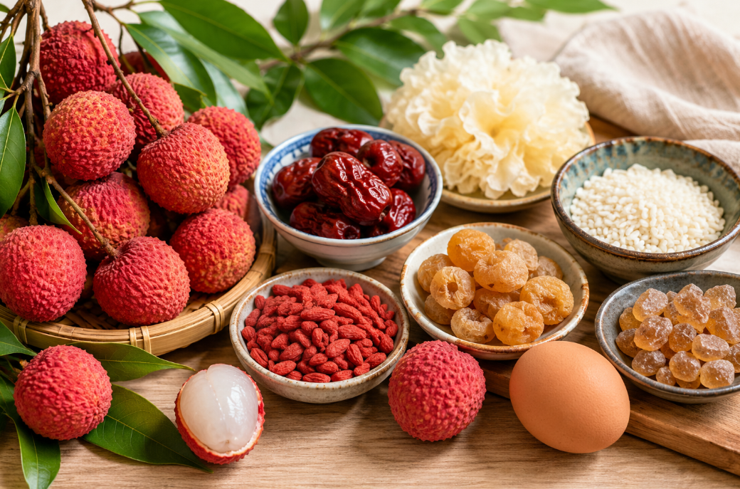 3 cách kết hợp quả vải giúp bổ khí huyết - Ảnh 1.