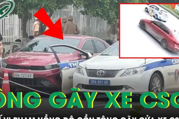 Tài xế vi phạm nồng độ cồn, tăng ga bỏ chạy tông gãy cửa xe CSGT