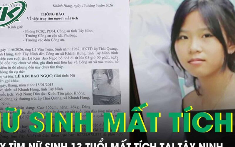 Truy tìm nữ sinh 13 tuổi mất tích khi đi mua đồ ăn, hé lộ cuộc gọi cuối cùng về gia đình