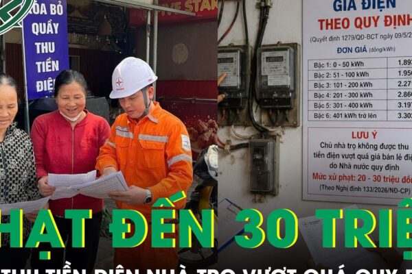 Phạt đến 30 triệu đồng nếu thu tiền điện nhà trọ vượt quá quy định