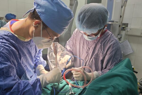 Bé trai nhập viện cấp cứu khẩn do bị dao cắm vào đầu trong lúc chơi đùa