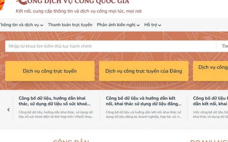 Cổng Dịch vụ công quốc gia hoạt động theo quy chế mới từ 20/7