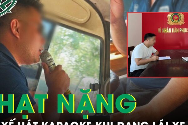 Phạt nặng tài xế vừa lái xe khách vừa hát karaoke ở Nghệ An