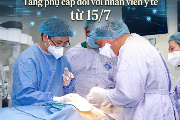 Chi tiết so sánh mức tăng phụ cấp với nhân viên y tế từ 15/7