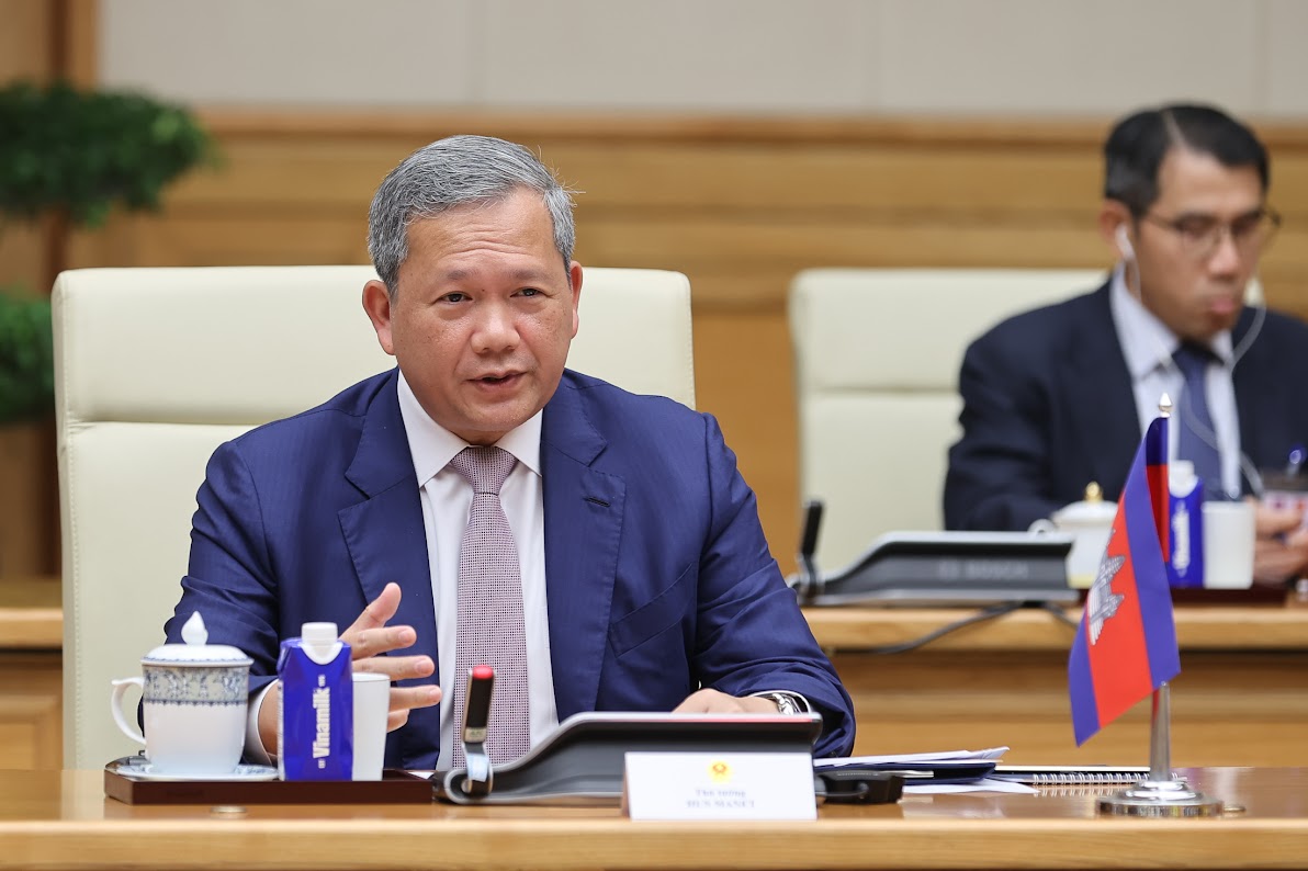 Thủ tướng Lê Minh Hưng hội đàm với Thủ tướng Campuchia Hun Manet- Ảnh 3.