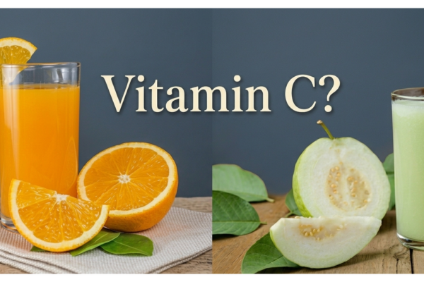 Nước ép ổi hay nước cam giàu vitamin C hơn?