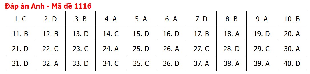 Đề thi, đáp án môn Tiếng Anh tốt nghiệp THPT 2026 tất cả mã đề - Ảnh 20.